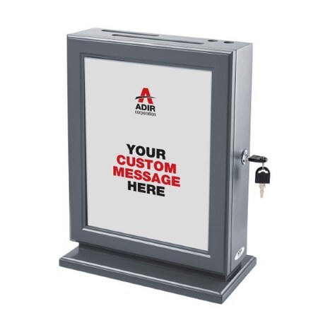 Adiroffice Customizable Wood Suggestion Box ADI632-GRY